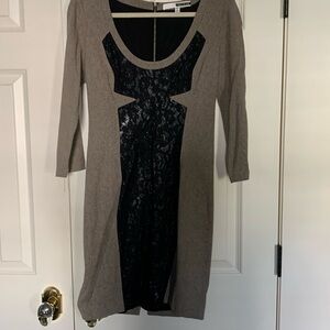 Tracy Reese black and light brown Heather dress New size M